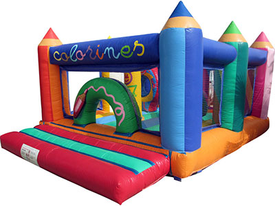 Bouncy castle Colorines rental in Malaga. Measures: 4 x 5 m. Ref.: 21 Bouncy castle Colorines image