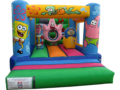 Bouncy castle Multi Bob Esponja rental in Malaga. Measures: 3 x 4 m. Ref.: 15 Bouncy castle Multi Bob Esponja image